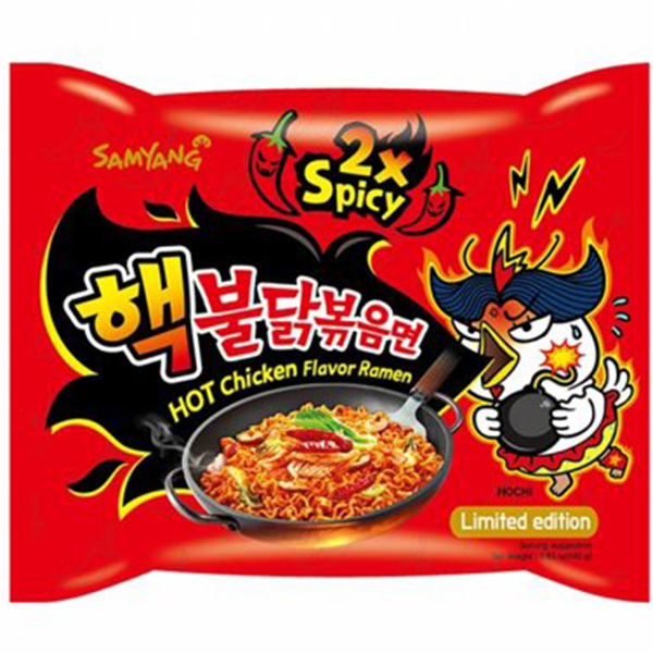 Verdens stærkeste nudler - Hot Chicken Flavor Ramen 2x spicy - 140g