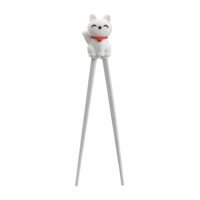 Lucky Cat Plastic Children Chopsticks - 22cm