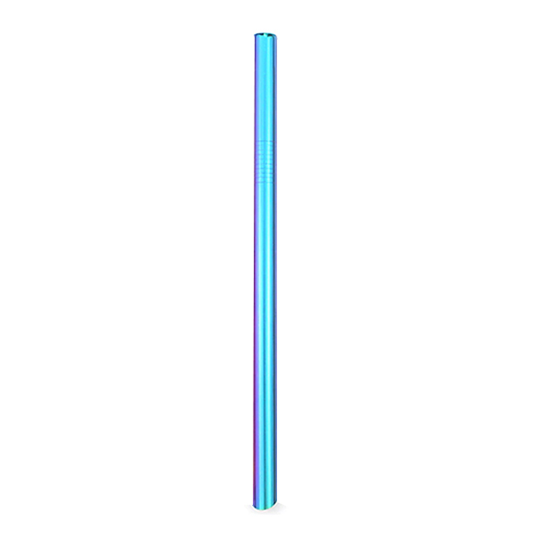 Stainless Steel Bubble Tea Straws Blue - 12mm