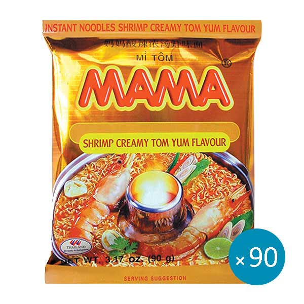 Mama Instant Noodles Shrimp Creamy Tom Yum 55g - 90 stk