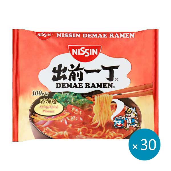 Nissin Demae Ramen Spicy 100g - 30 stk