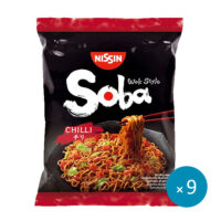 Nissin Soba Instant Noodles Chili 111g - 9 stk
