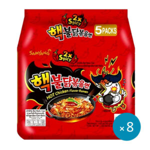 Samyang Hot Chicken Flavor Ramen 2x Spicy 8×5 stk