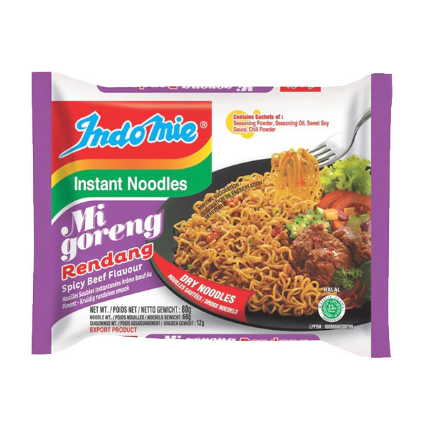 Indomie Instant Noodles Mi Goreng Rendang - 80g