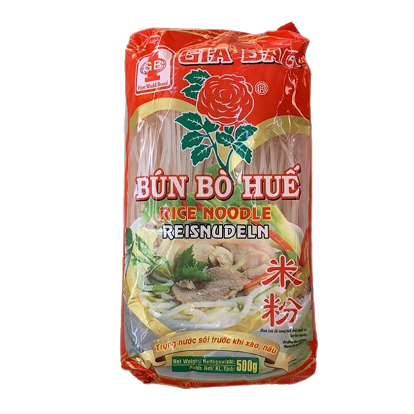 Gia Bao Rice Noodle Bun Bo Hue (Rose) - 500g