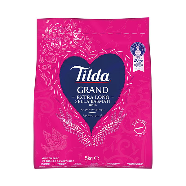 Tilda Grand Extra Long Sella Basmati Rice - 5kg