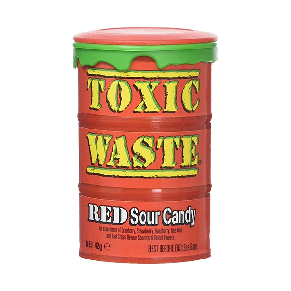 Toxic Waste Red Sour Candy Drum - 42g