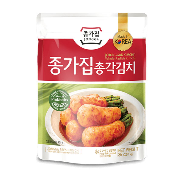 Jongga Chonggak Kimchi (Ponytail Radish Kimchi) - 500g