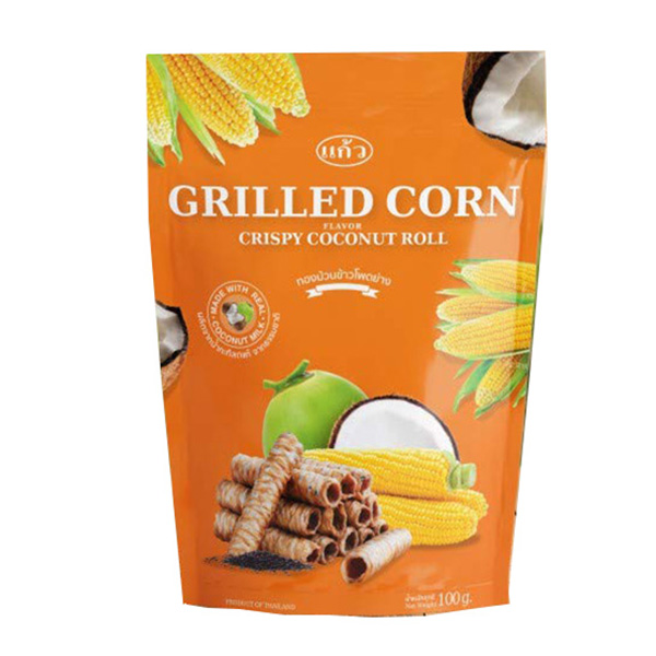 Kaew Crispy Roll Grilled Corn Flavor - 100g
