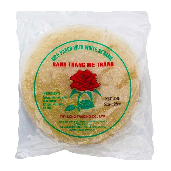 Banh Trang White Sesame Cracker 22CM - 400g