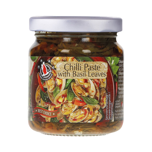 Flying Goose Chili Paste with Basil Leaves - 180g