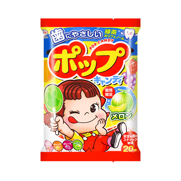 Fujiya Fruit Melon Pop Candy Lollipops - 114g