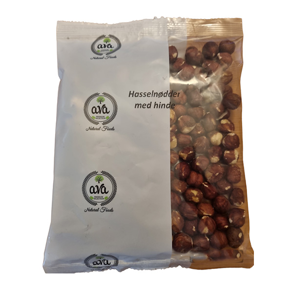 Hasselnødder med hinde - 200g