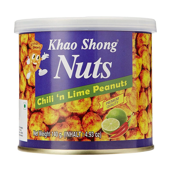 Khao Shong Chili Lime Peanuts - 140g