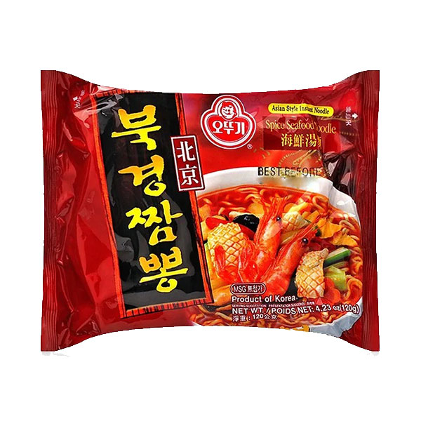 Ottogi Beijing Jjambbong Ramen Spicy Seafood Noodle - 120g