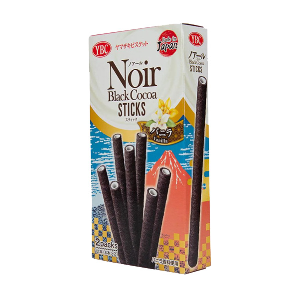 YBC Noir Black Cocoa Cookie Sticks Vanilla Flavor - 63.6g