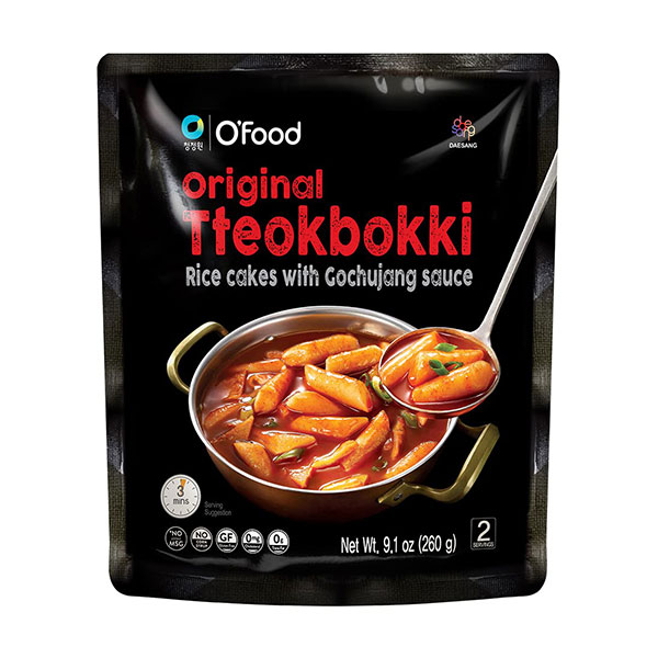 O'Food Original Tteokbokki Rice Cakes with Gochujang Sauce - 280g