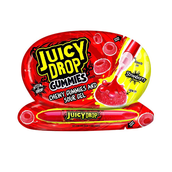Bazooka Juicy Drop Gummies Sour Gel - 57g