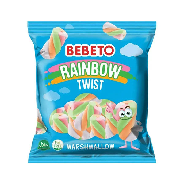 Bebeto Rainbow Twist Marshmallow - 275g