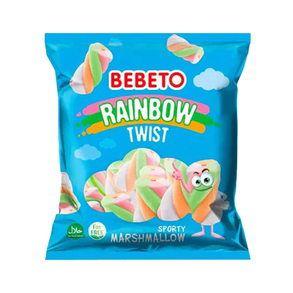 Bebeto Rainbow Twist Marshmallow - 60g