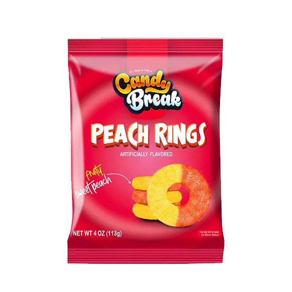 Candy Break Peach Rings - 113g