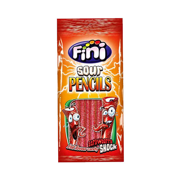 Fini Sour Pencils Strawberry Shock - 75g
