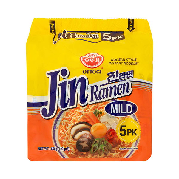 Ottogi Instant Noodles Jin Ramen Mild - 5*120g