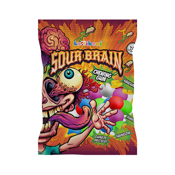 Sour Brain Bubble Gum - 80g