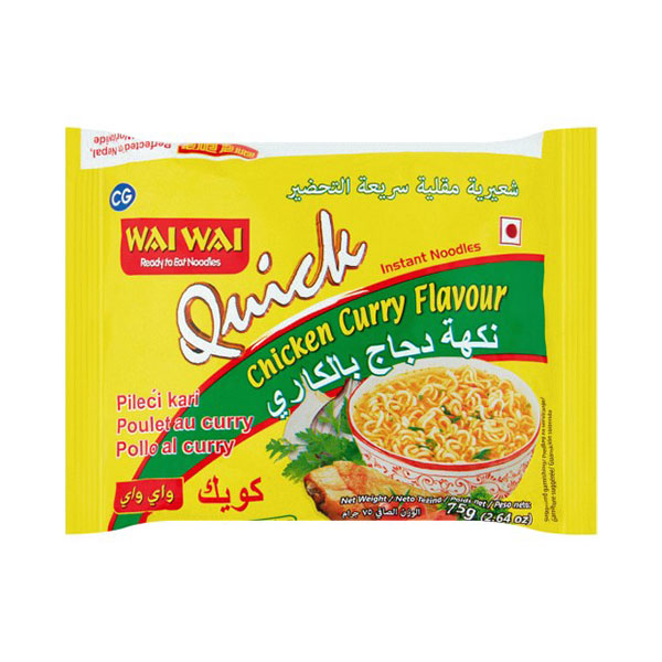 Wai Wai Quick Noodles Chicken Curry Flavor - 75g