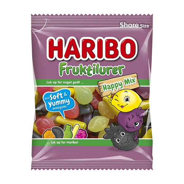 Haribo Fruktilurer Happy Mix - 375g