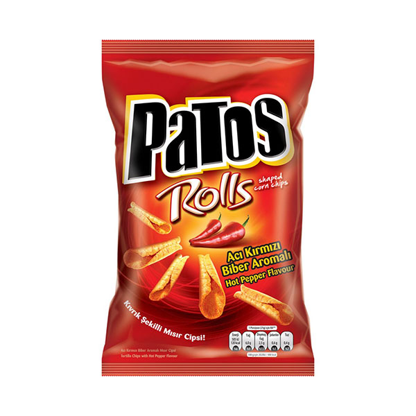 Patos Rolls Hot Peppers Flavor - 120g