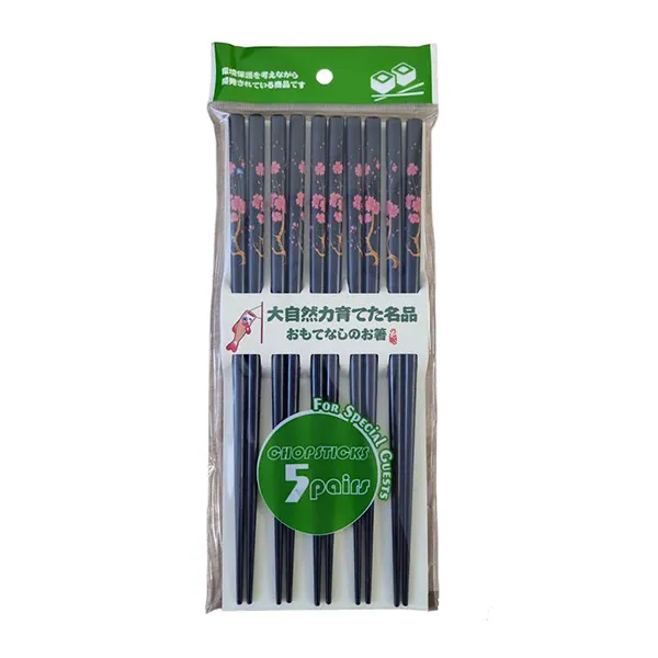 Alloy Plastic Black Chopsticks Family Pack