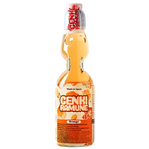 Genki Ramune Orange Drink - 200mL