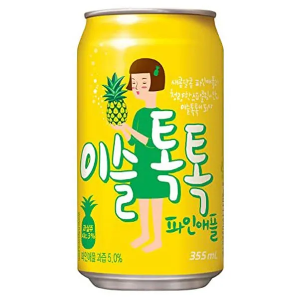 Jinro Toktok Sparkling Iseul Soju Pineapple Flavor - 355mL