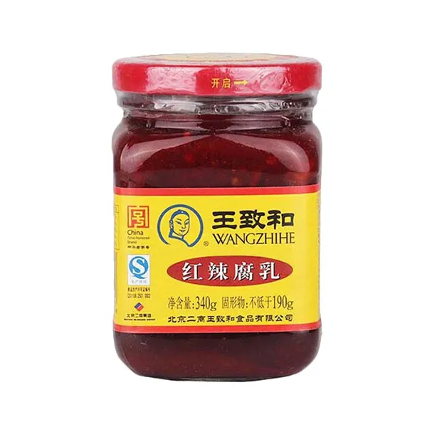 WZH Red Spicy Fermented Soybean Curd - 340g